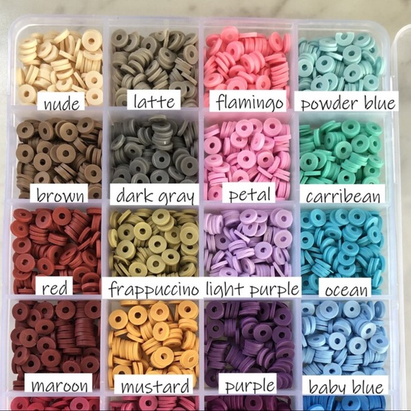 Personalized custom beaded bracelet/ heishi 6mm clay beads - Picture 9 of 16